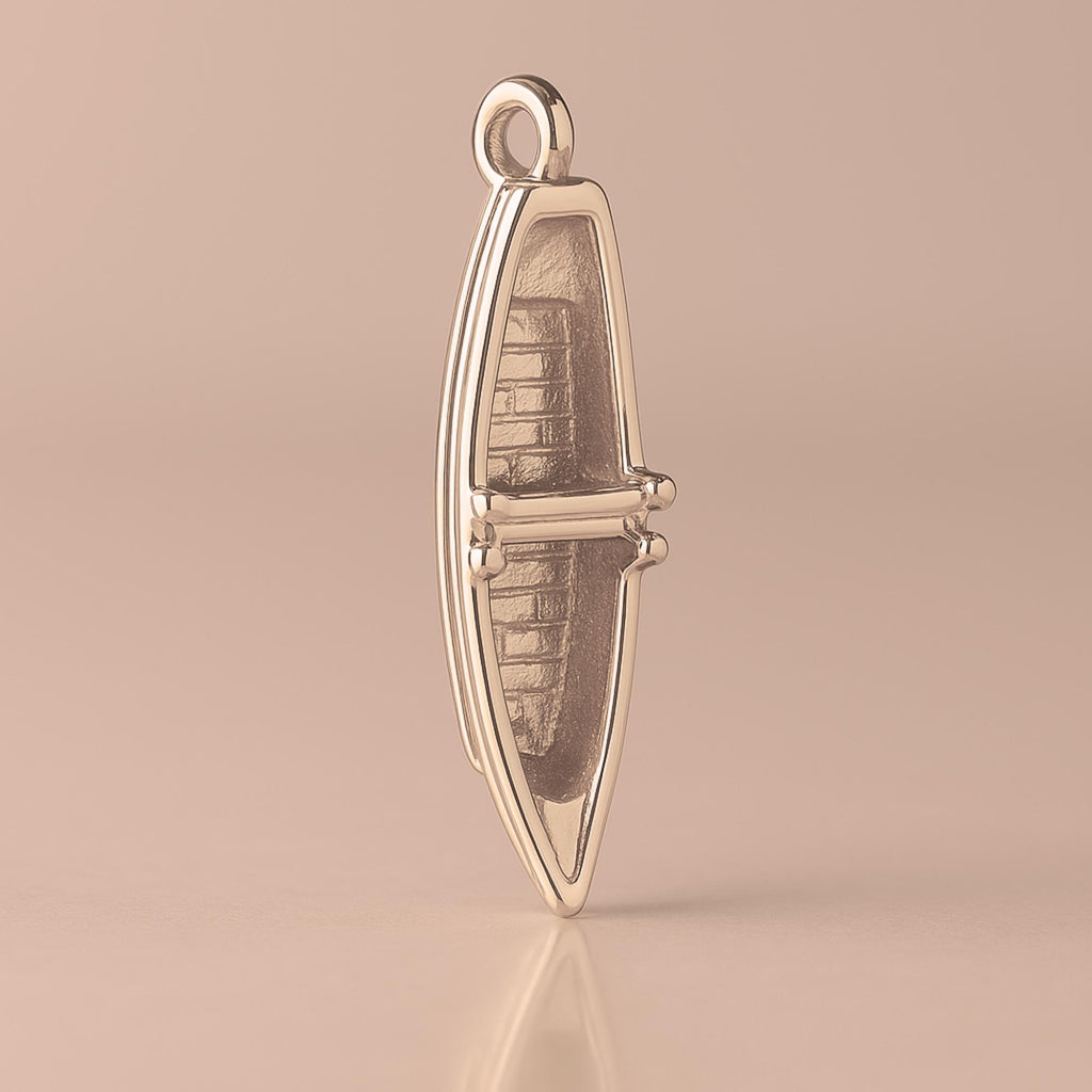 18ct Rose Gold - River Canoe Charm