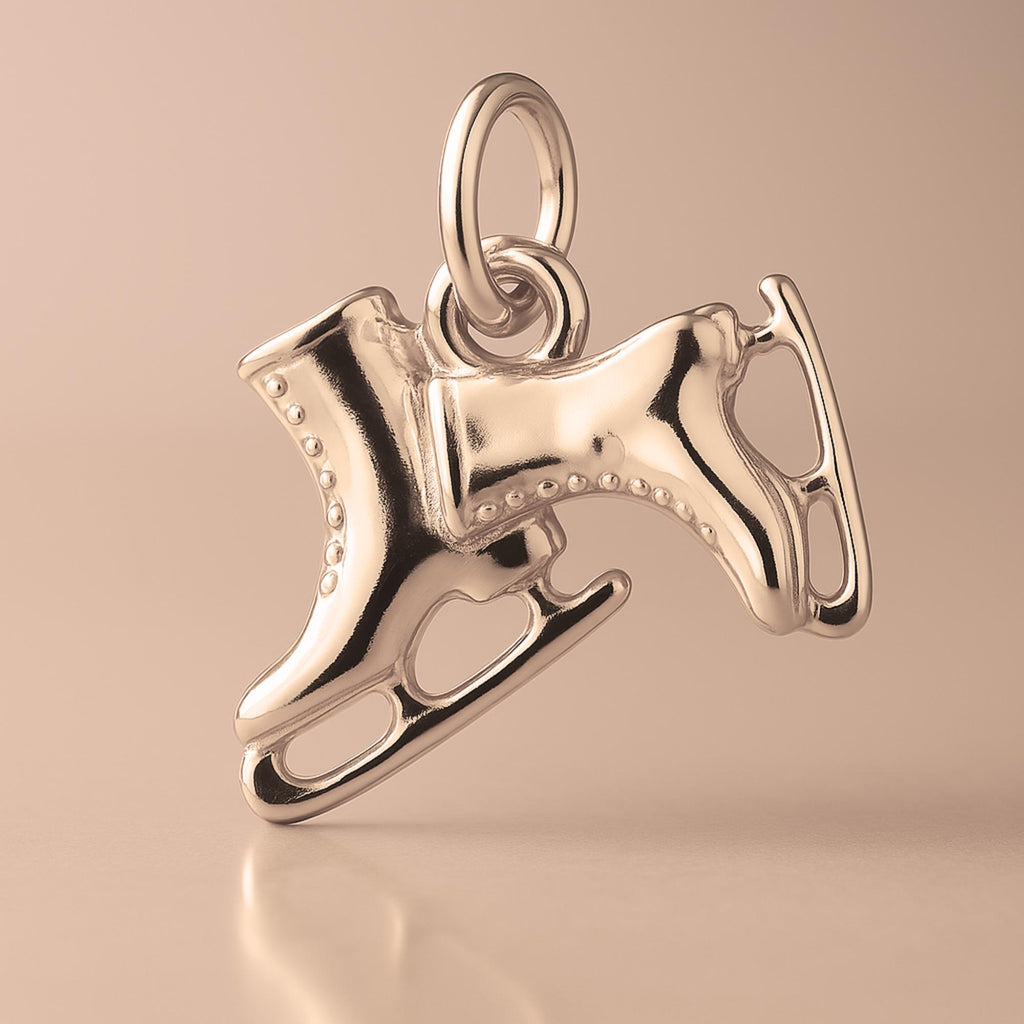9ct Rose Gold - Ice Skating Boots Charm