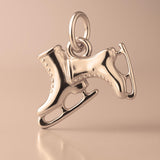 9ct Rose Gold - Ice Skating Boots Charm