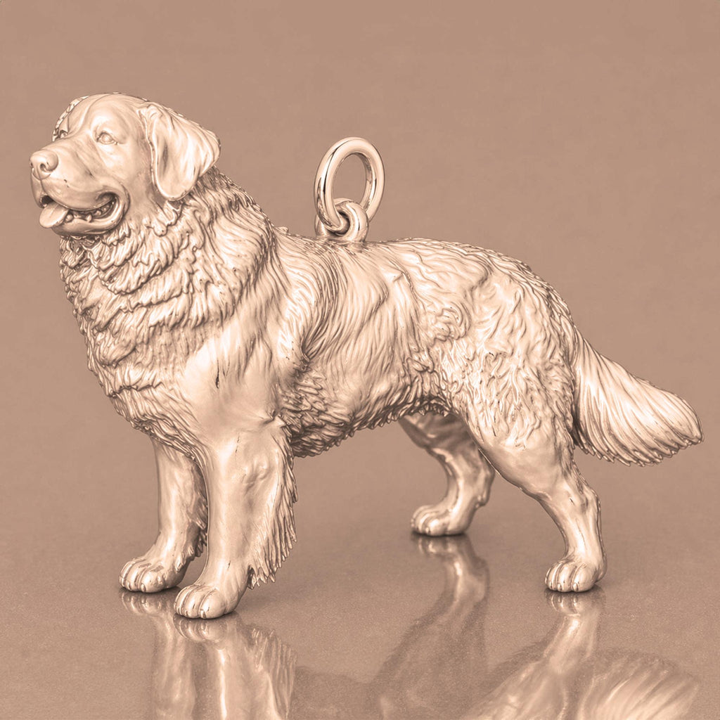 18ct Rose Gold - Bernese Mountain Dog Charm