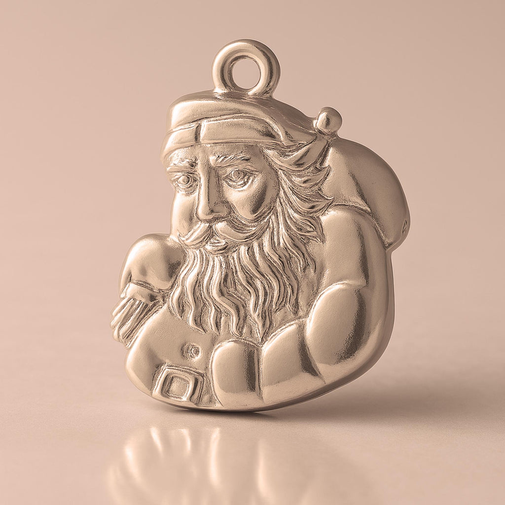 9ct Rose Gold - Santa Claus Portrait Charm