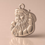 9ct Rose Gold - Santa Claus Portrait Charm