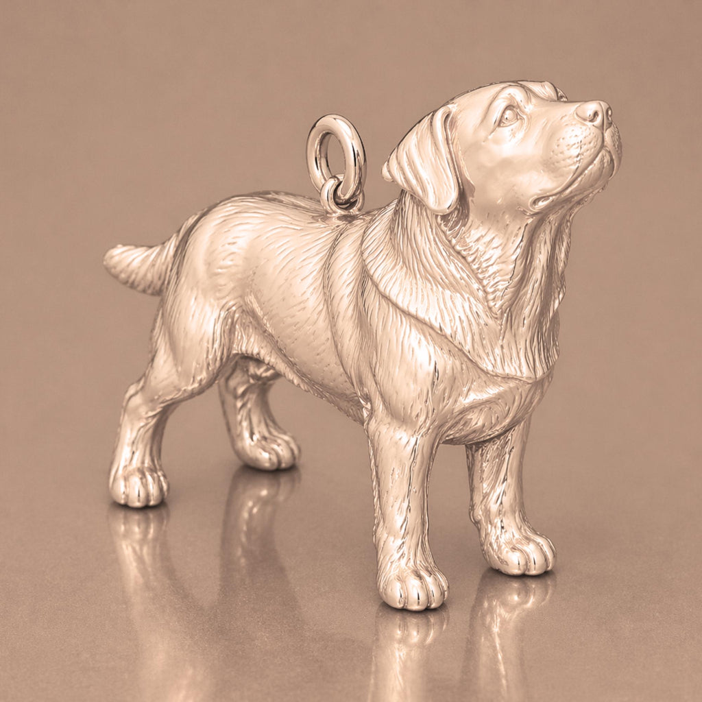 18ct Rose Gold - Labrador Retriever Dog Charm