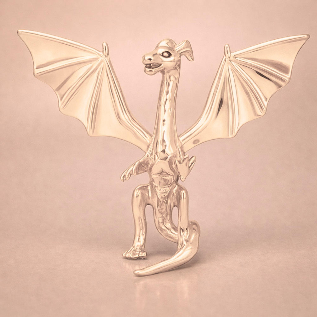 9ct Rose Gold - Flying Dragon Charm