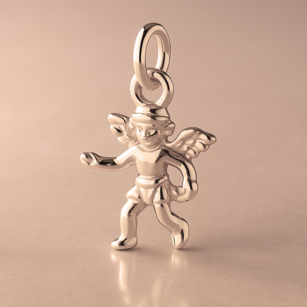 9ct Rose Gold - Playful Cherub Charm