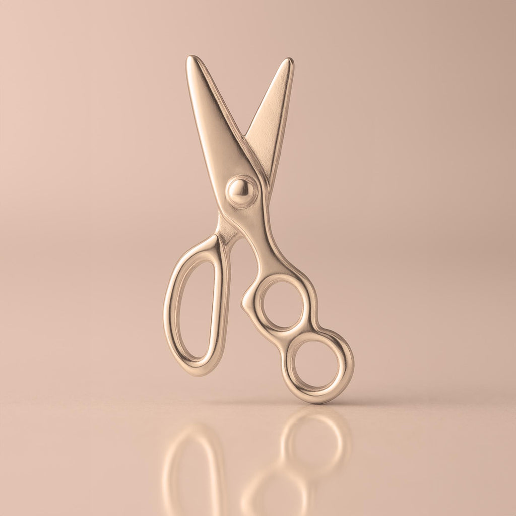 9ct Rose Gold - Hair Stylist Scissors Charm