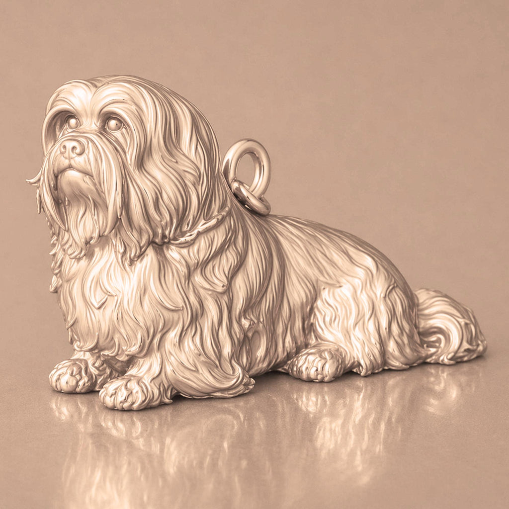 9ct Rose Gold - Havanese Dog Charm