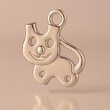 18ct Rose Gold - Cartoon Cat Charm