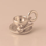 18ct Rose Gold - Coffee Cup & Saucer Charm