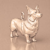 9ct Rose Gold - Pembroke Welsh Corgi Dog Charm