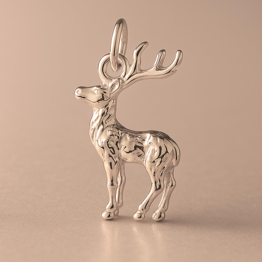 18ct Rose Gold - Forest Stag Charm
