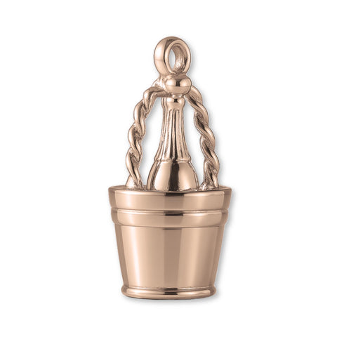18ct Rose Gold - Champagne Bucket Charm