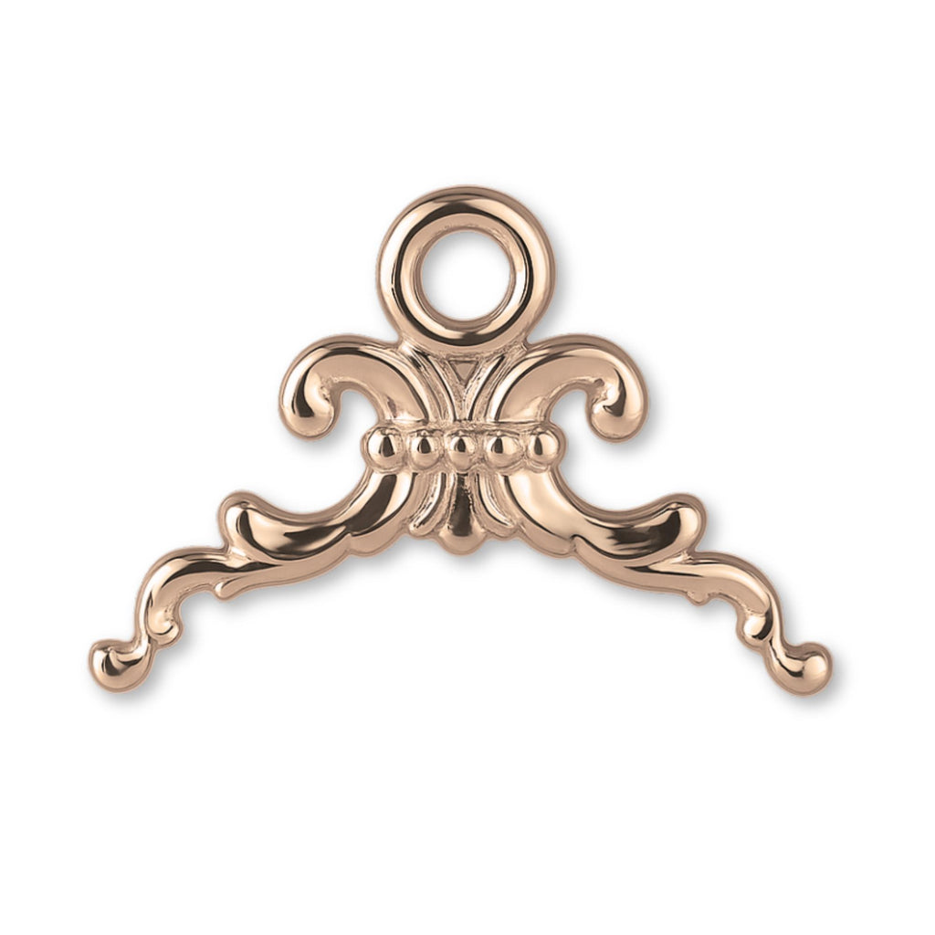 9ct Rose Gold - Fleur-de-Lis Crest Charm