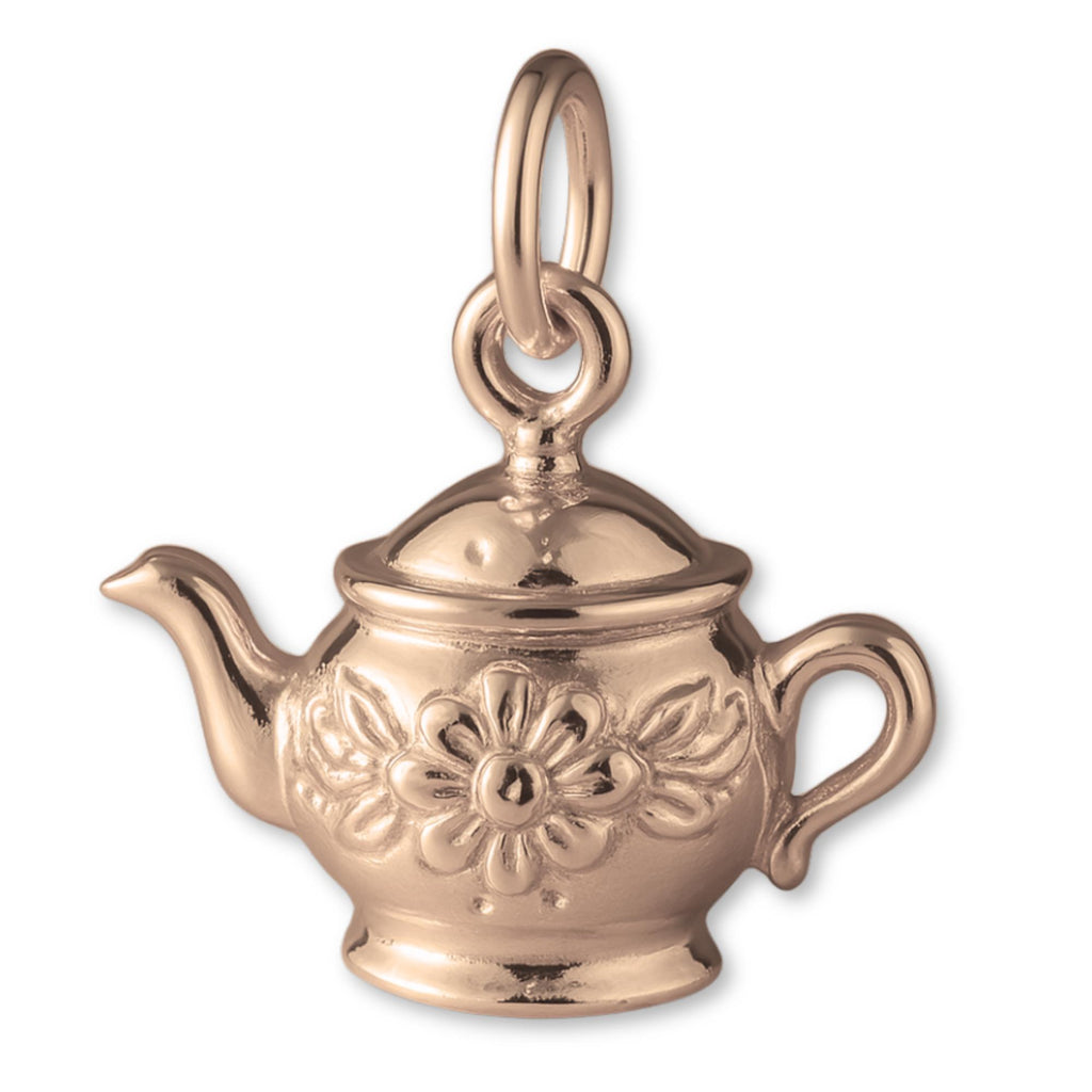 18ct Rose Gold - Ornate Teapot Charm