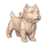 9ct Rose Gold - West Highland White Terrier Dog Charm