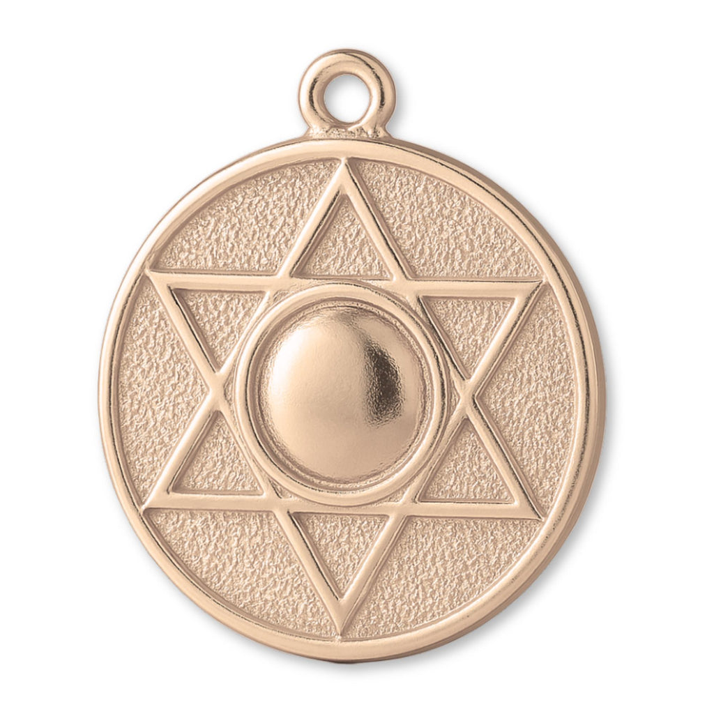 18ct Rose Gold - Star of David Amulet Charm
