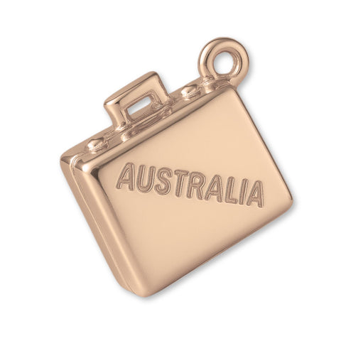 18ct Rose Gold - Australia Suitcase Charm