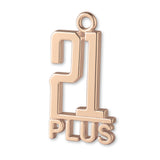 18ct Rose Gold - 21 Plus Monogram Charm