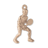 18ct Rose Gold - Tennis Player Charm