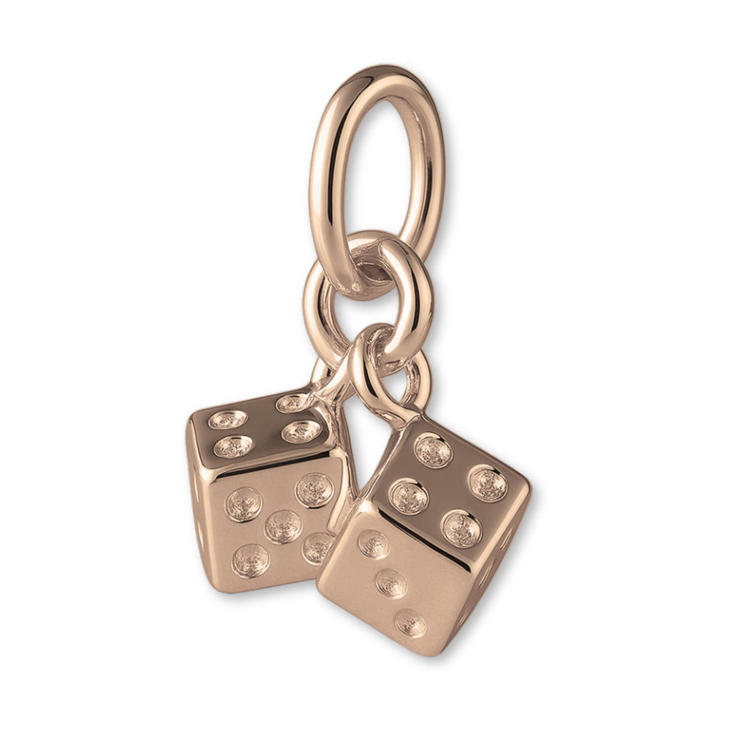 9ct Rose Gold - Twin Dice Charm