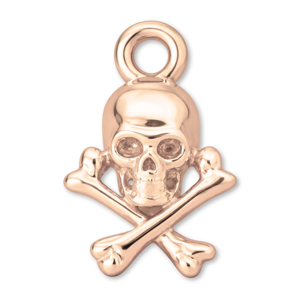 9ct Rose Gold - Skull and Crossbones Charm