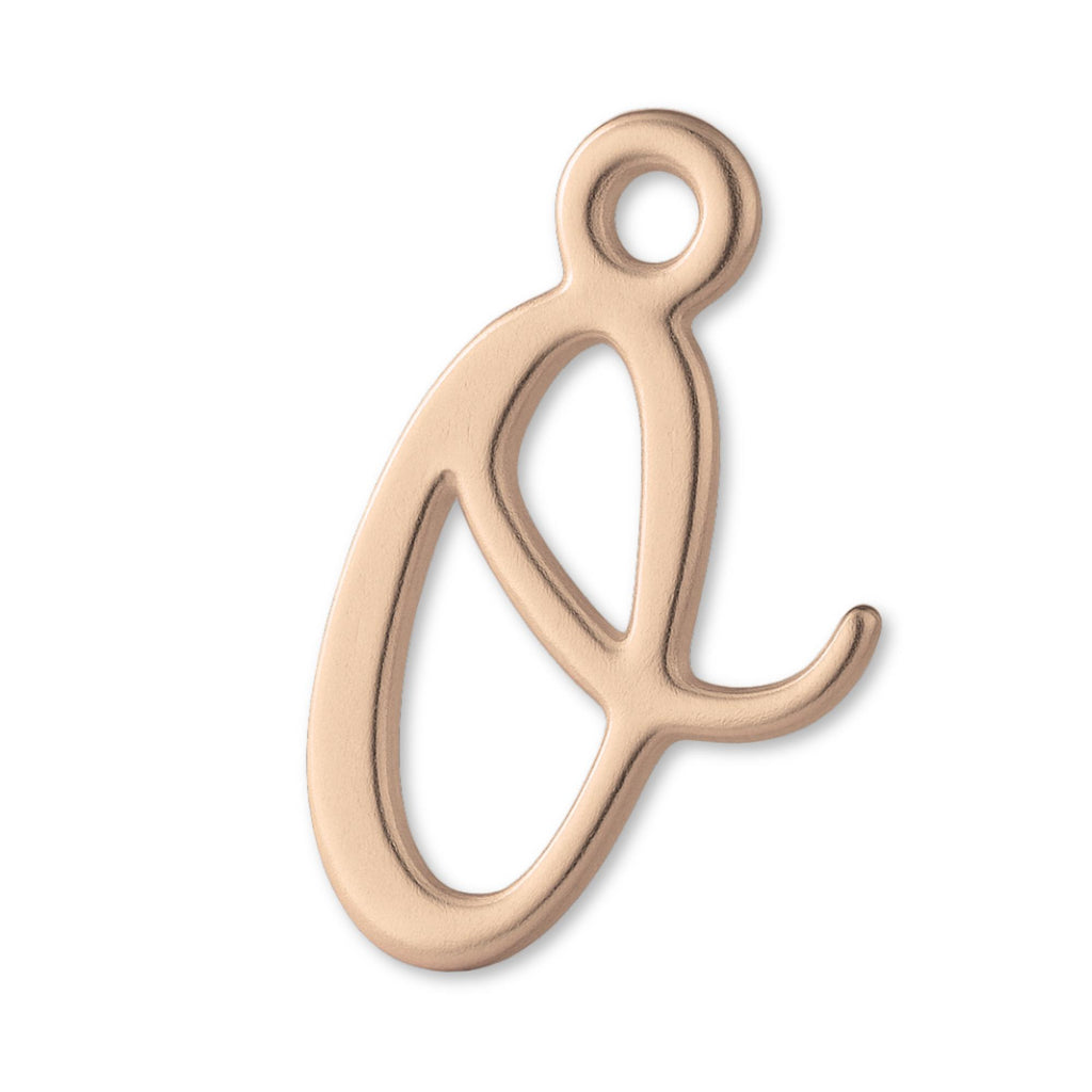 18ct Rose Gold - Cursive Letter Charm