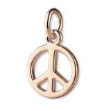 9ct Rose Gold - Mini Peace Symbol Charm