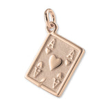 18ct Rose Gold - Ripped Ace Card Charm