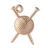 9ct Rose Gold - Sewing Ball and Yarn Charm
