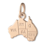 18ct Rose Gold - Australia States Charm
