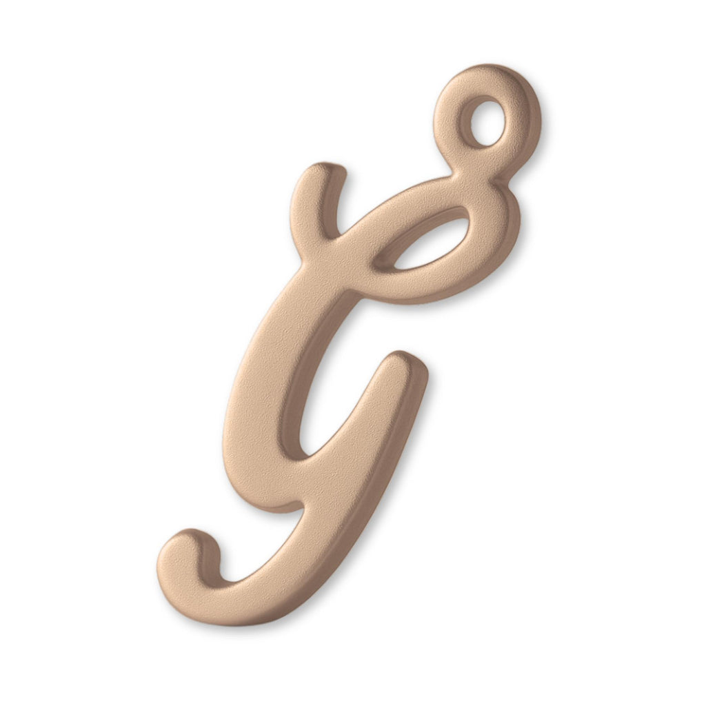 18ct Rose Gold - Cursive Letter Charm
