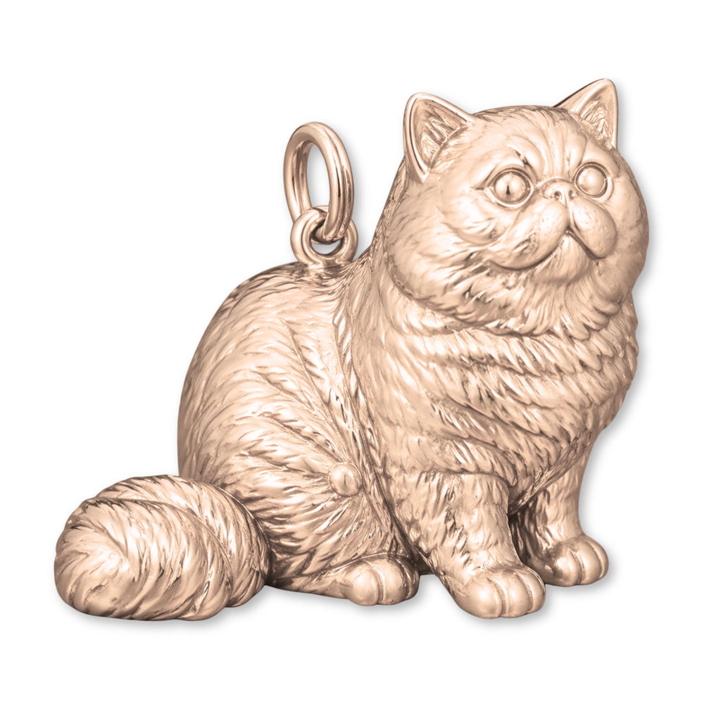 9ct Rose Gold - Exotic Shorthair Cat Charm