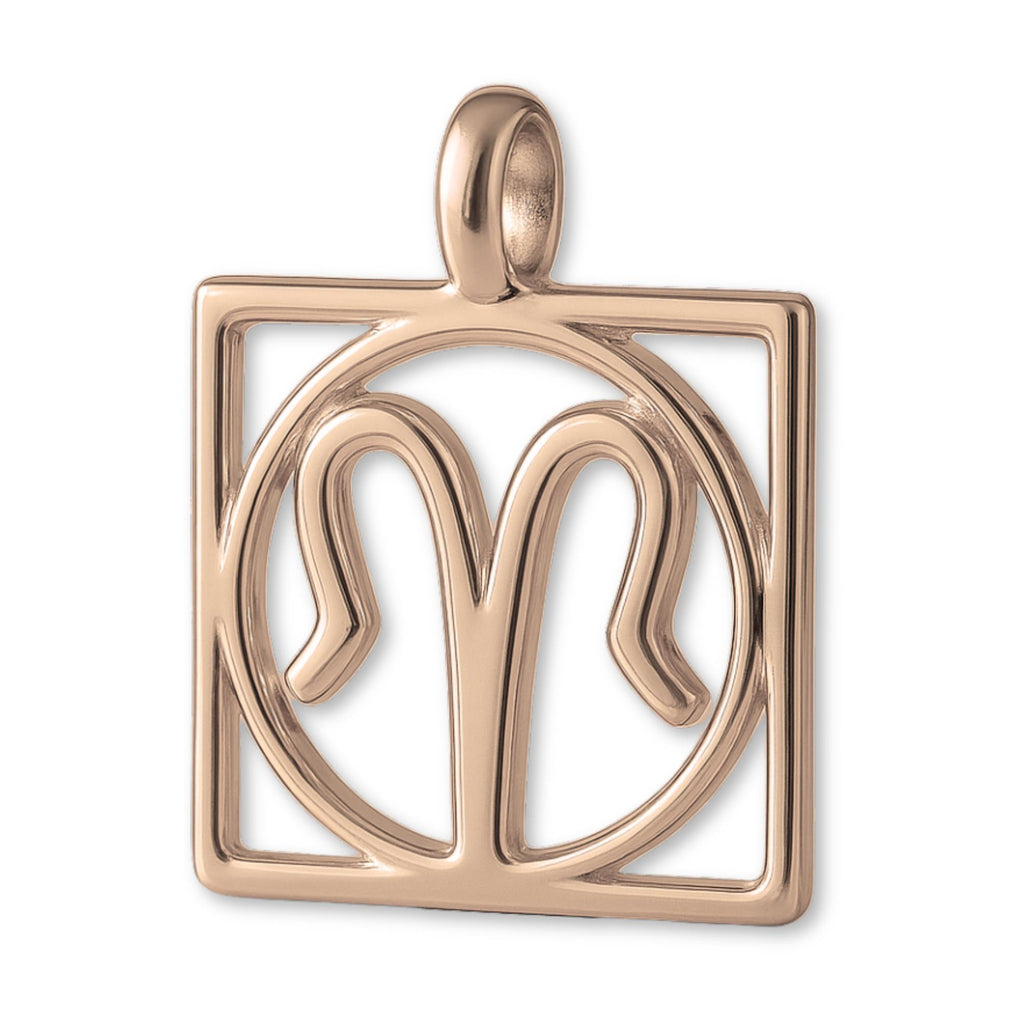 18ct Rose Gold - Scorpio Zodiac Square Charm