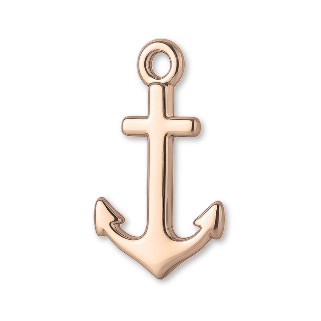 9ct Rose Gold - Classic Nautical Anchor Charm