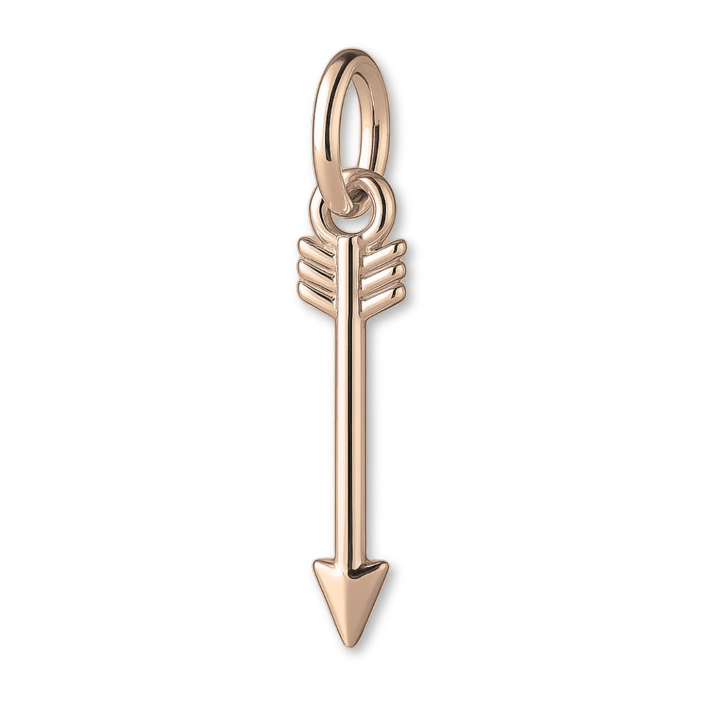 9ct Rose Gold - Feathered Arrow Charm