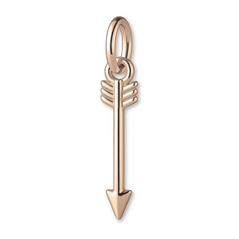 9ct Rose Gold - Feathered Arrow Charm