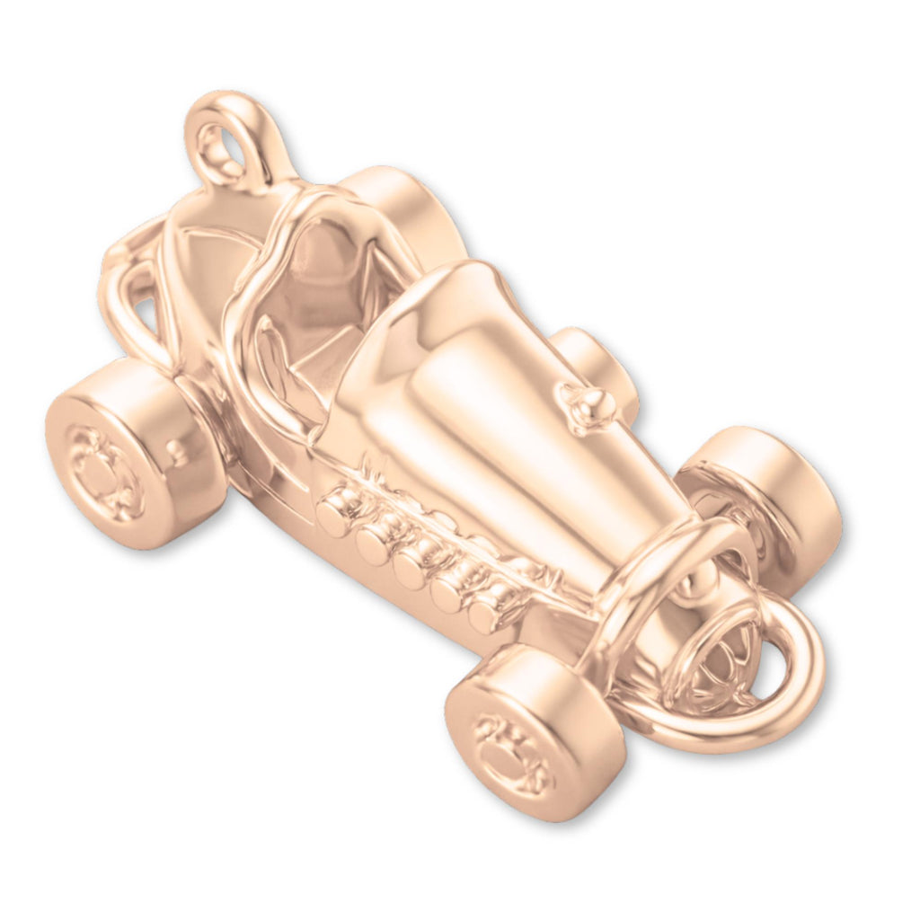 9ct Rose Gold - Hot Rod Racer Charm