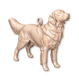 9ct Rose Gold - Golden Retriever Dog Charm