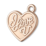9ct Rose Gold - I Love U Heart Charm