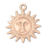 9ct Rose Gold - Vintage Sun Face Charm