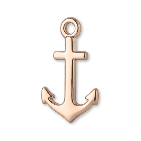 18ct Rose Gold - Classic Nautical Anchor Charm