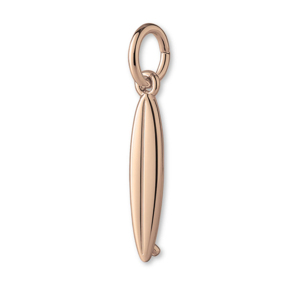 9ct Rose Gold - Shortboard Surfboard Charm