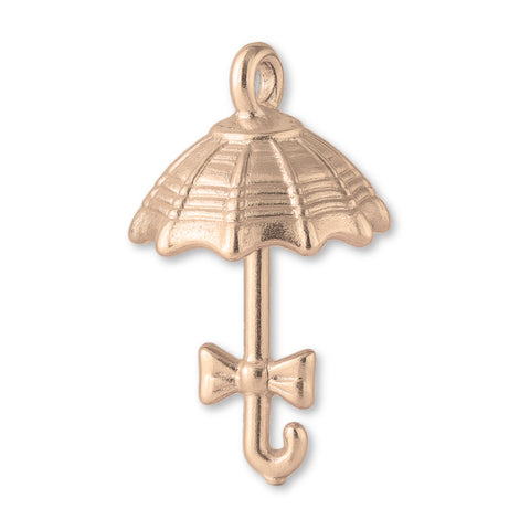 9ct Rose Gold - Frilled Parasol Charm