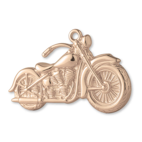 18ct Rose Gold - Harley Motorbike Charm