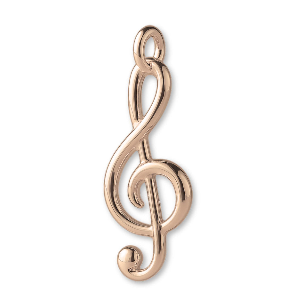 18ct Rose Gold - Bold Treble Clef Charm
