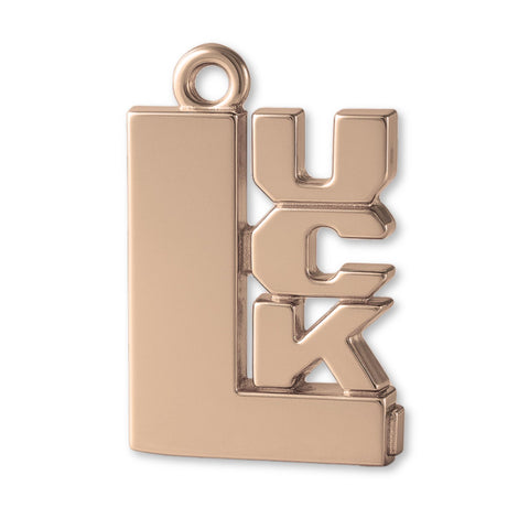 18ct Rose Gold - LUCK Charm