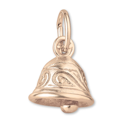 9ct Rose Gold - Ornate Mini Bell Charm