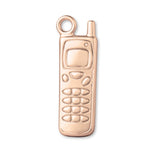 18ct Rose Gold - Retro Brick Phone Charm
