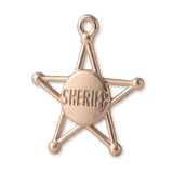 9ct Rose Gold - Sheriff Star Charm