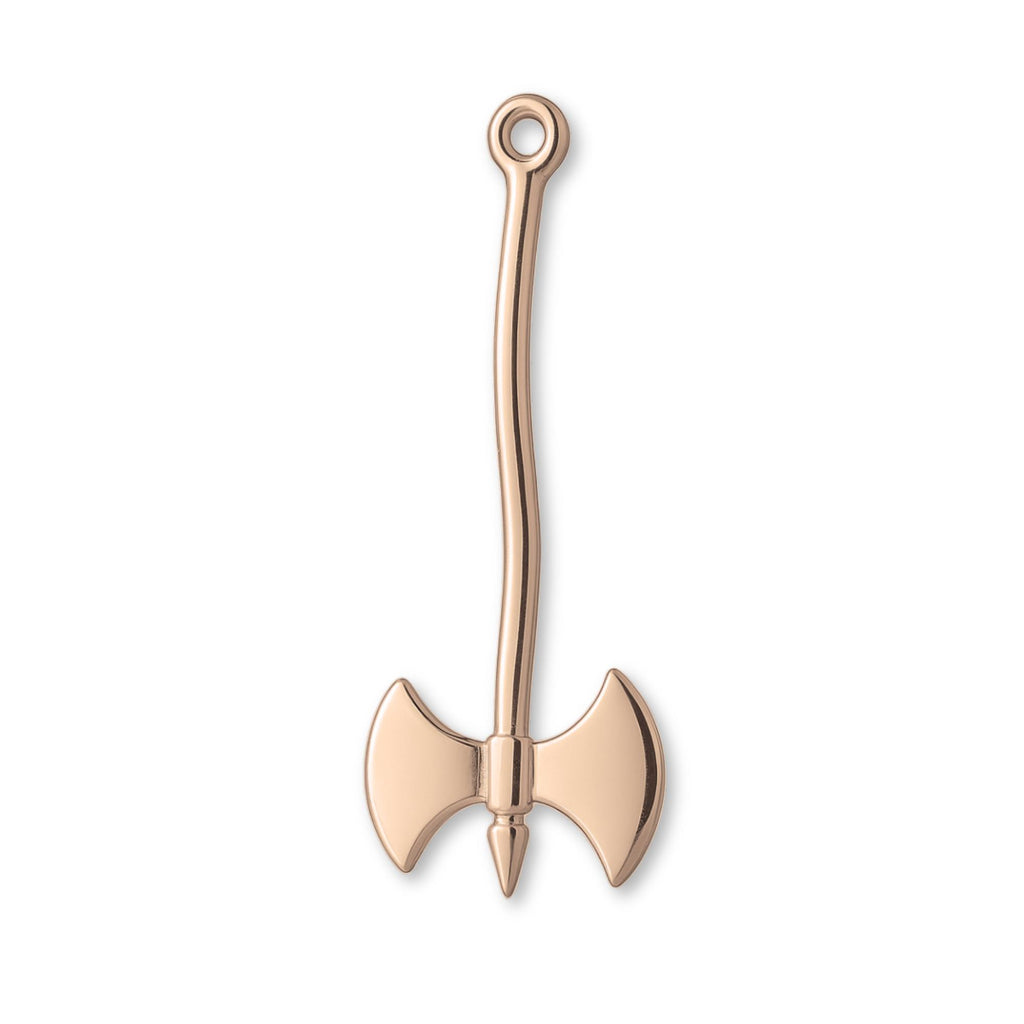 18ct Rose Gold - Viking Battle Axe Charm